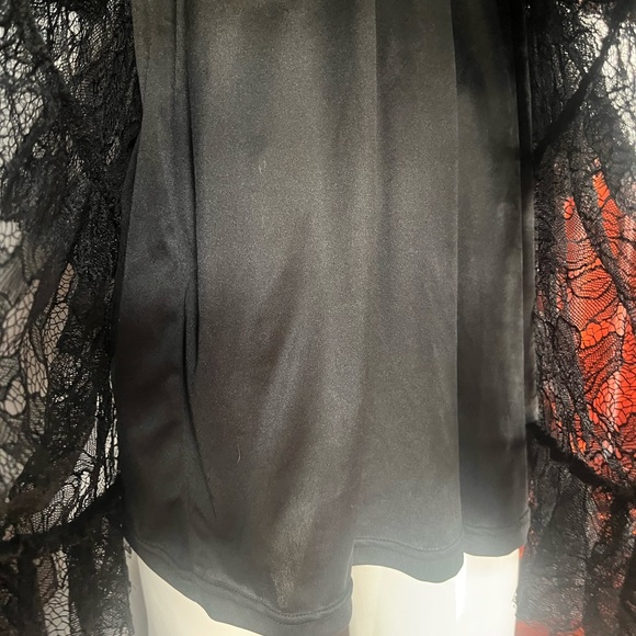 ZARA sz S black lace layer dress with slip - Picture 7 of 8